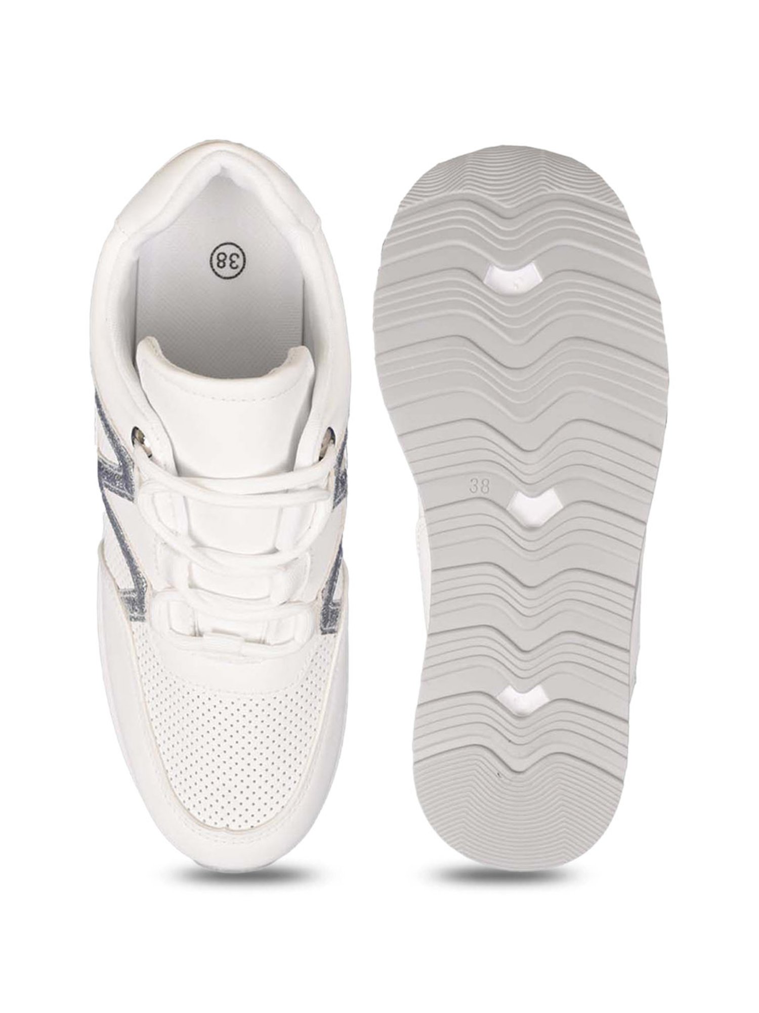 Jove Women's White Casual Sneakers