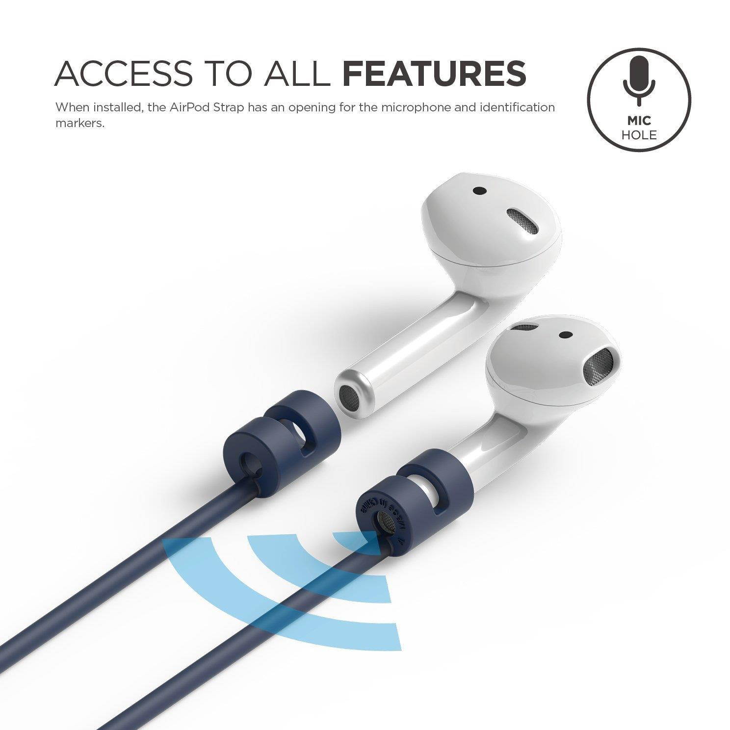 elago AirPods Strap [Jean Indigo] - [Compact][Lightweight][Ideal Length] &ndash; for Apple AirPods