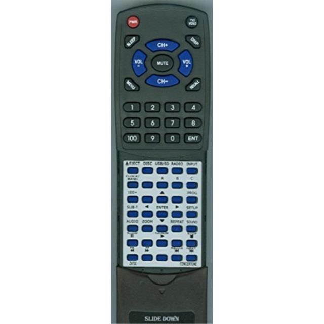 replacement remote control for concertone zx700, zx800