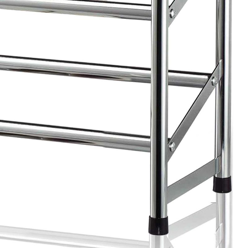 Home Basics 2-Tier Chrome Expandable Shoe Rack