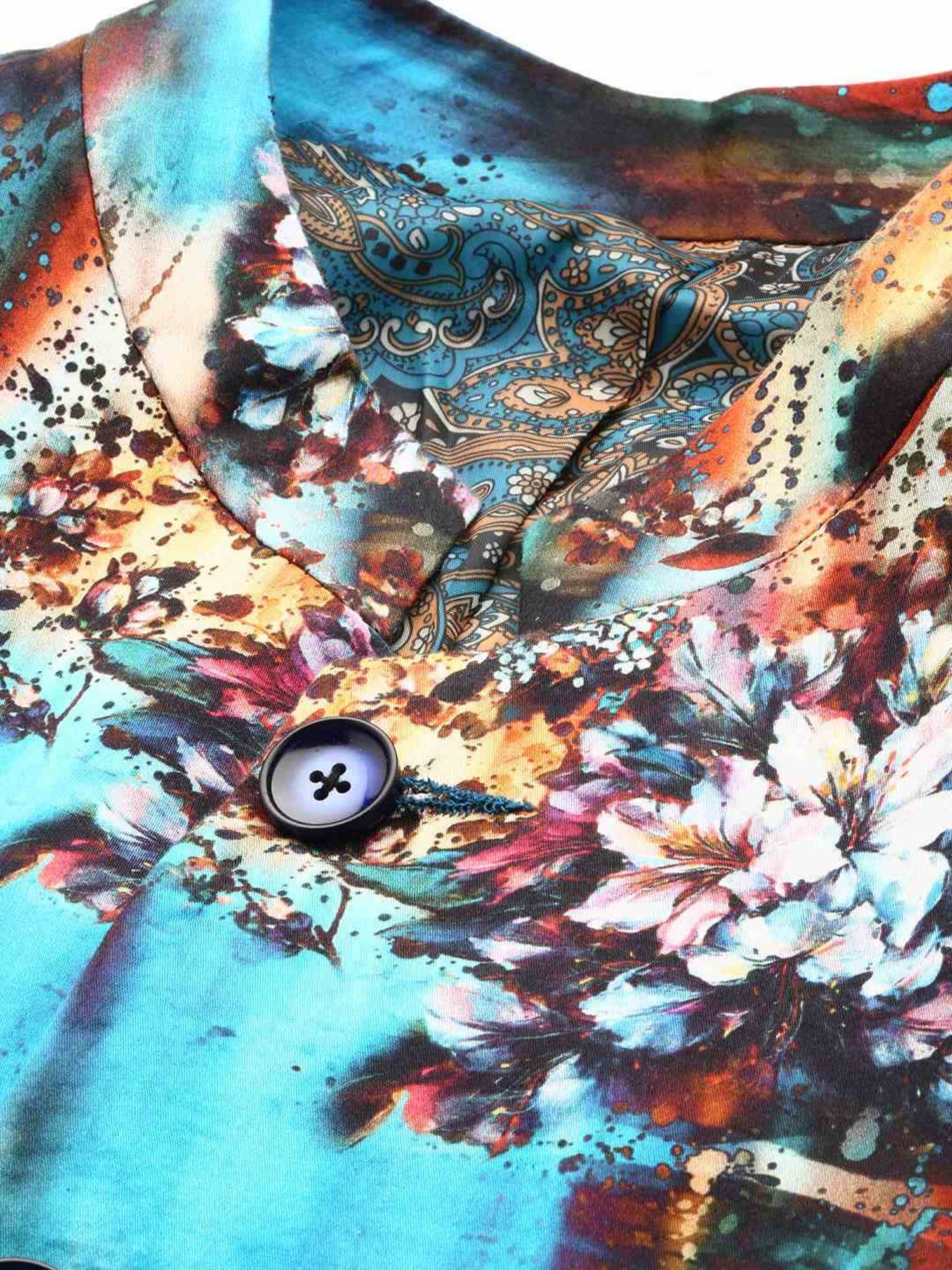 Hangup Cream Regular Fit Ethnic Blazer