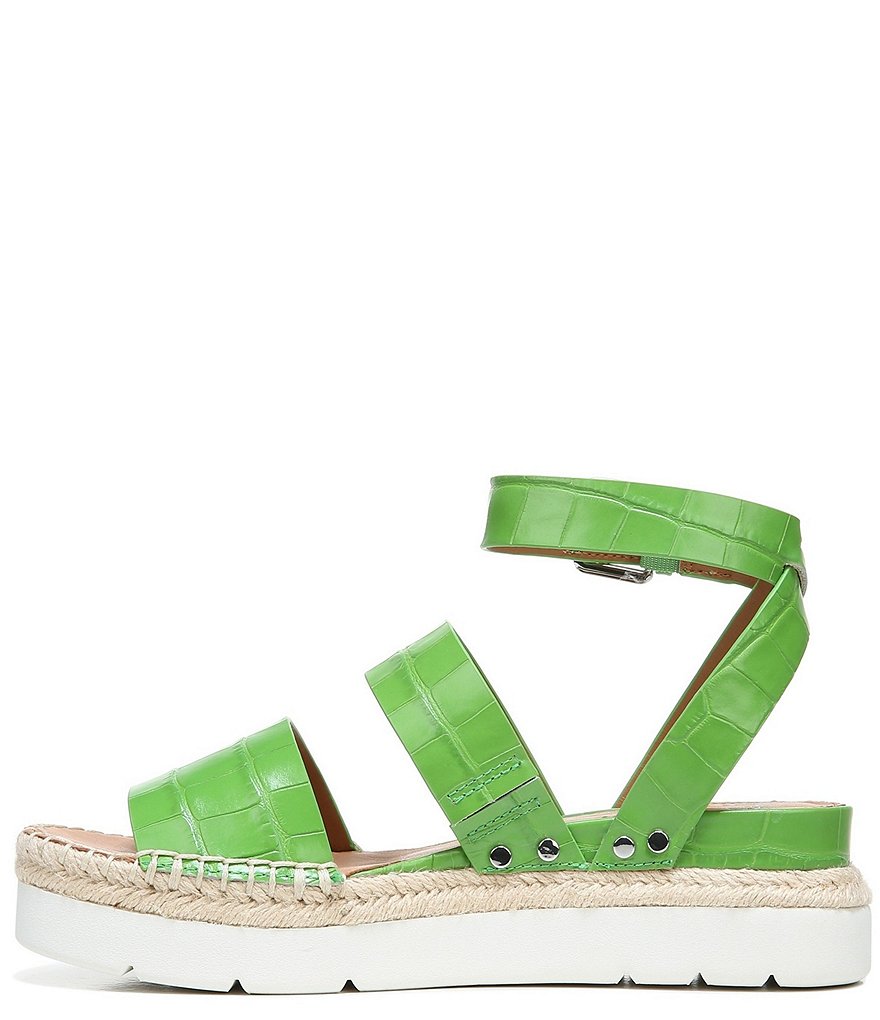 Sarto by Franco Sarto Calvin Croco Print Espadrille Platform Wedge Sandals