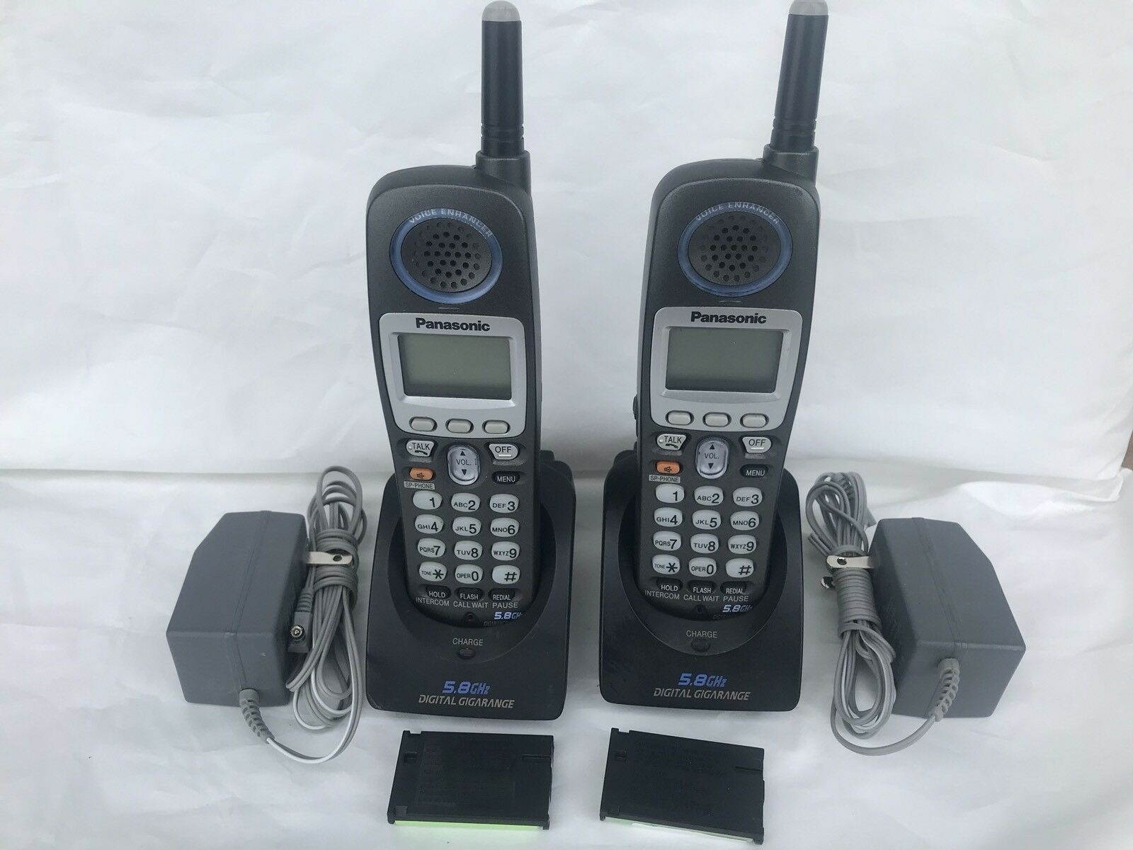 2 Panasonic KX-TGA650B 5.8GHZ Expandable 2Line Handset FOR KX-TG6500B KX-TG6502B