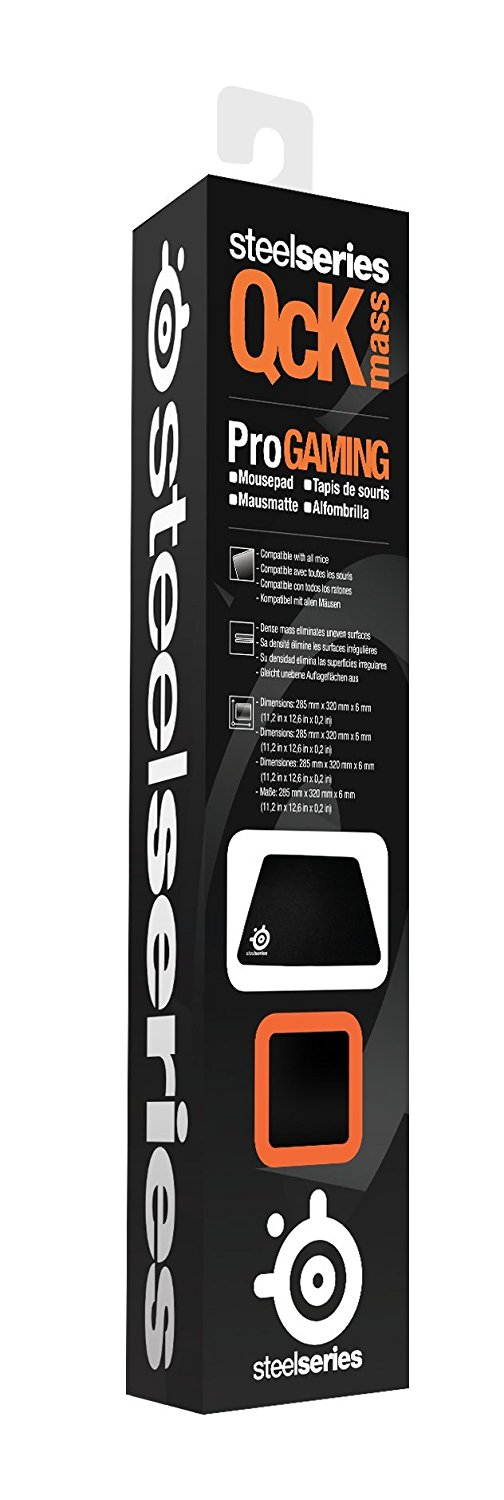 SteelSeries QcK Gaming Surface - Medium Thick Cloth - Best Selling Mouse Pad of All Time - Peak Tracking and Stability - Smooth cloth surface high quality Gaming Mousepad -Mouse pad mat - Black