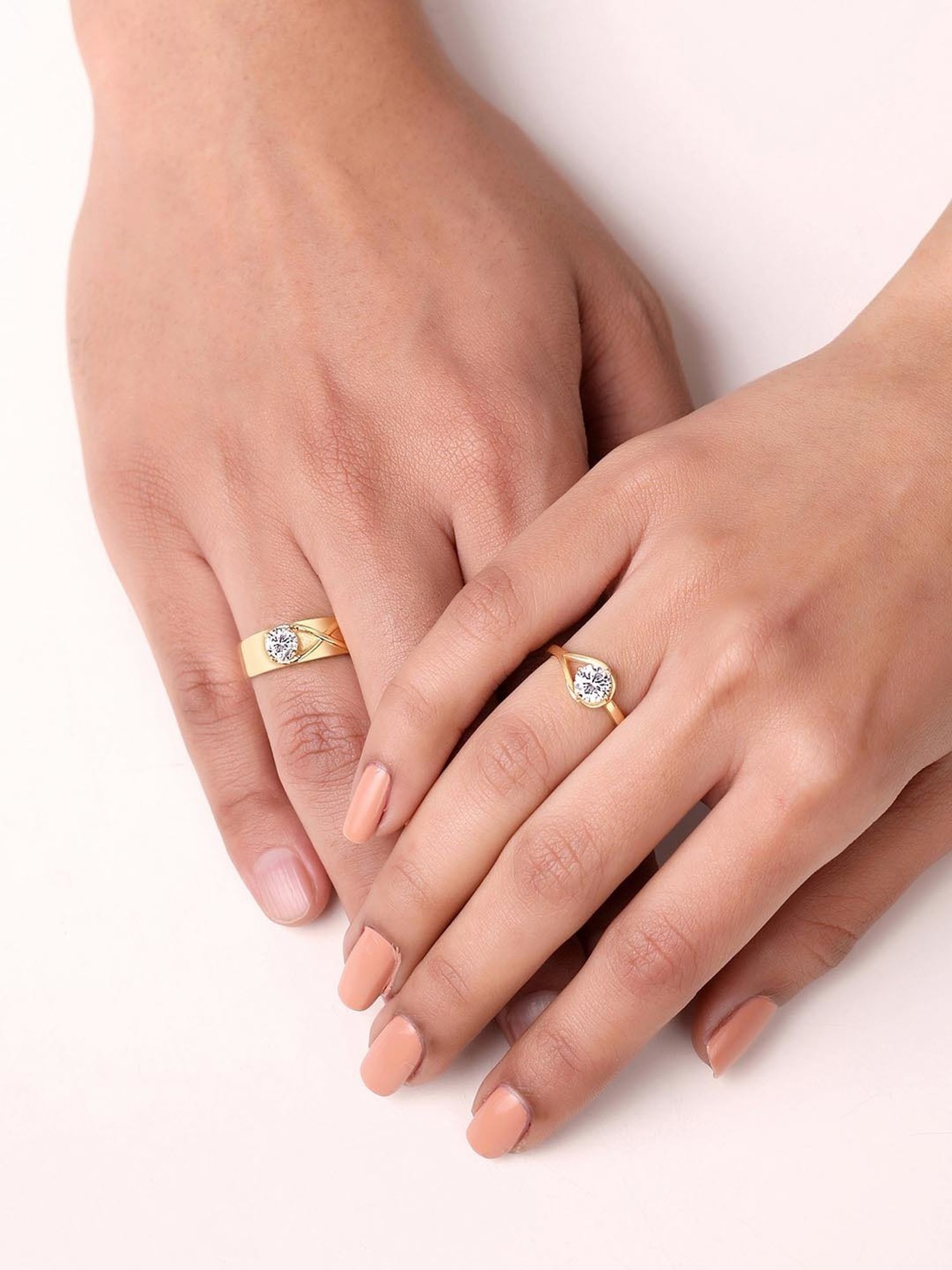 March by FableStreet 92.5 Sterling Silver Solitaire Zircon Ring