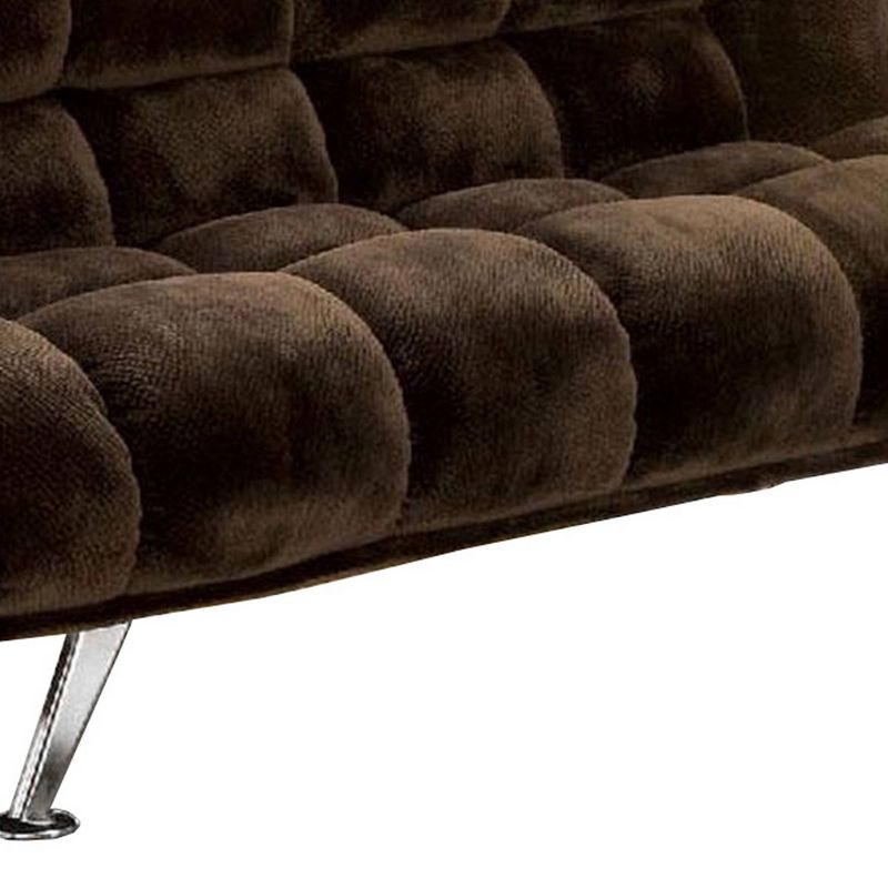 Faux Leather Accent Chair and Ottoman Charcoal Gray - EveryRoom