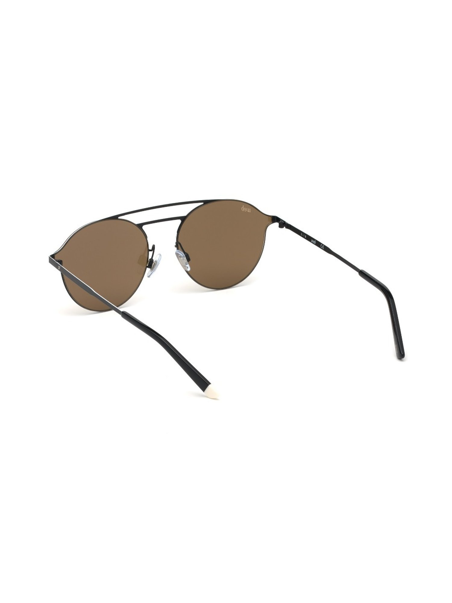 Web Eyewear Brown Pilot Unisex Sunglasses Designed in Italy