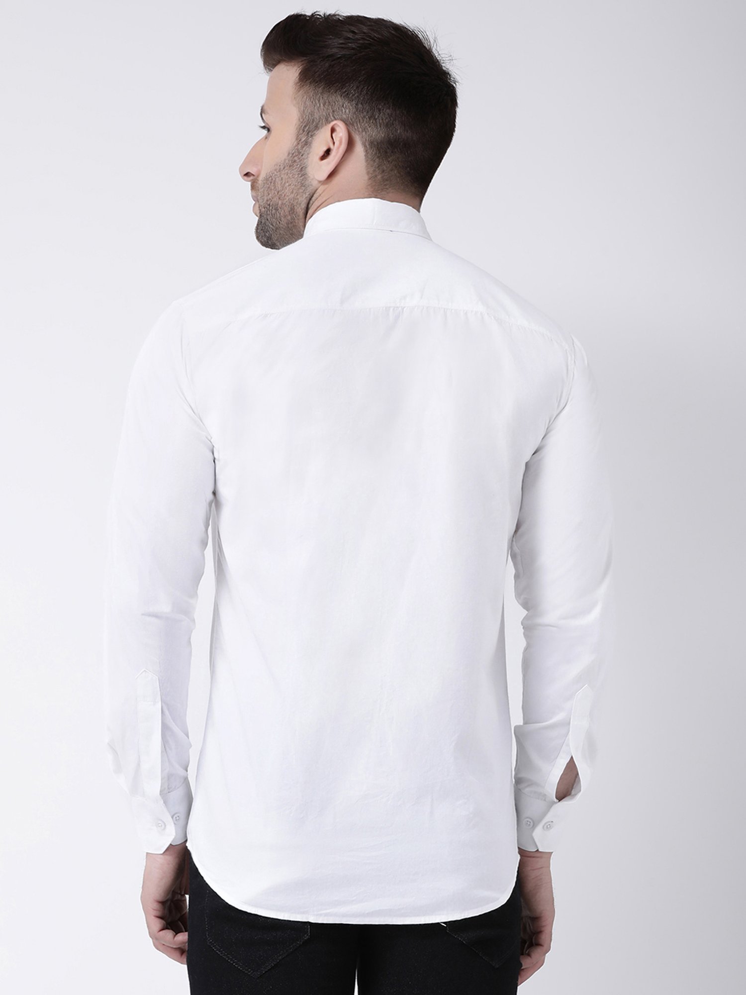 Hangup Plus White Slim Fit Pure Cotton Shirt