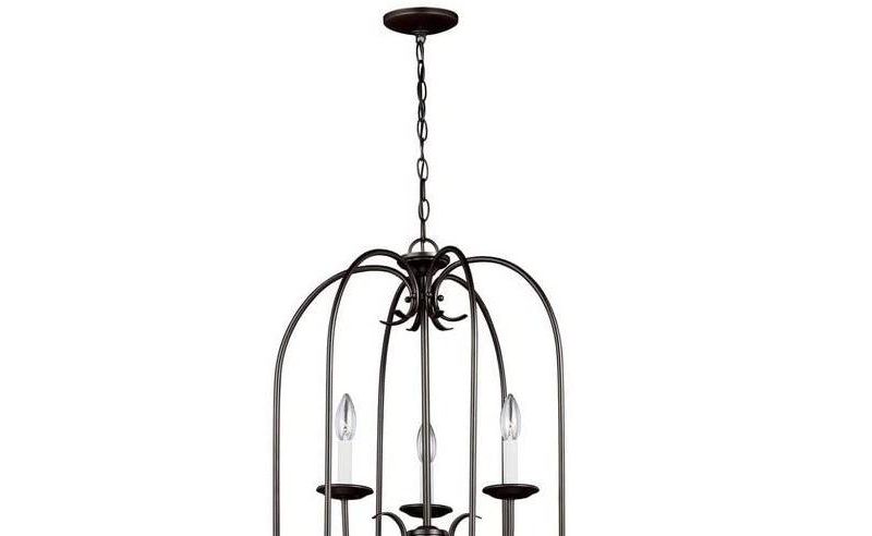 Sea Gull Lighting Holman 6-Light 18" Hall / Foyer Pendant, Heirloom Bronze 51807-782