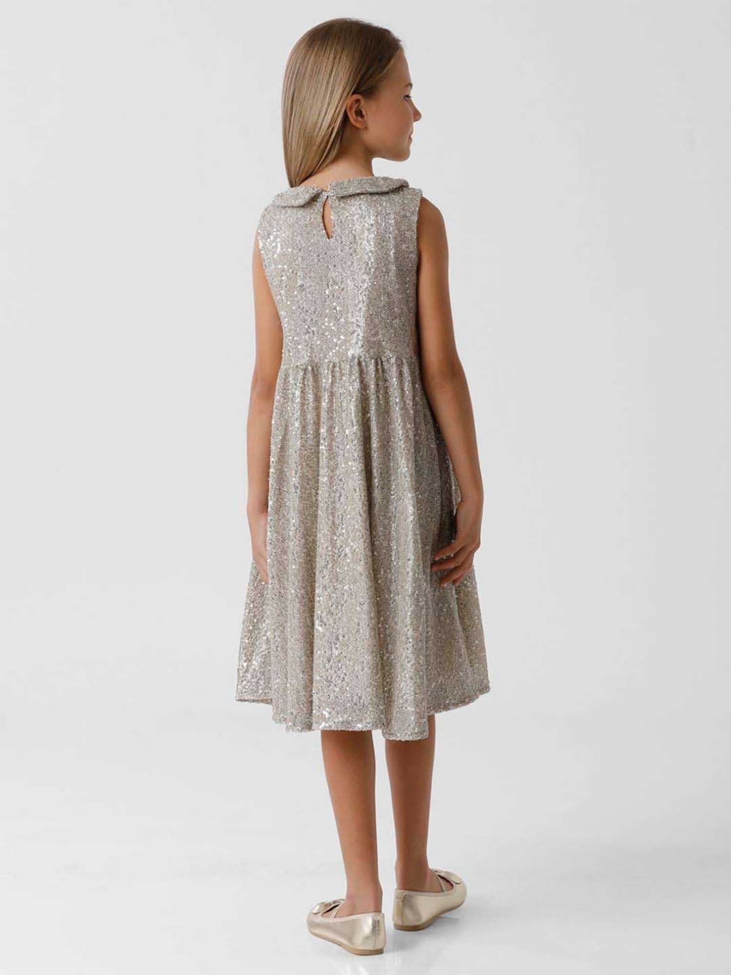 Peppermint Kids Black & White Printed Full Sleeves Dress