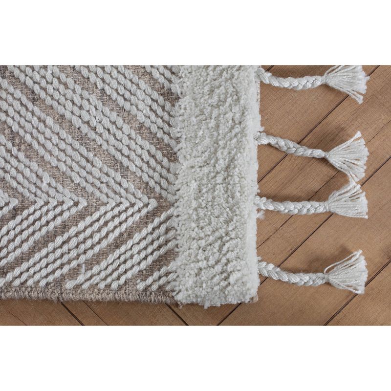 8'x10' Spinneret Area Rug Ivory/Natural - Anji Mountain