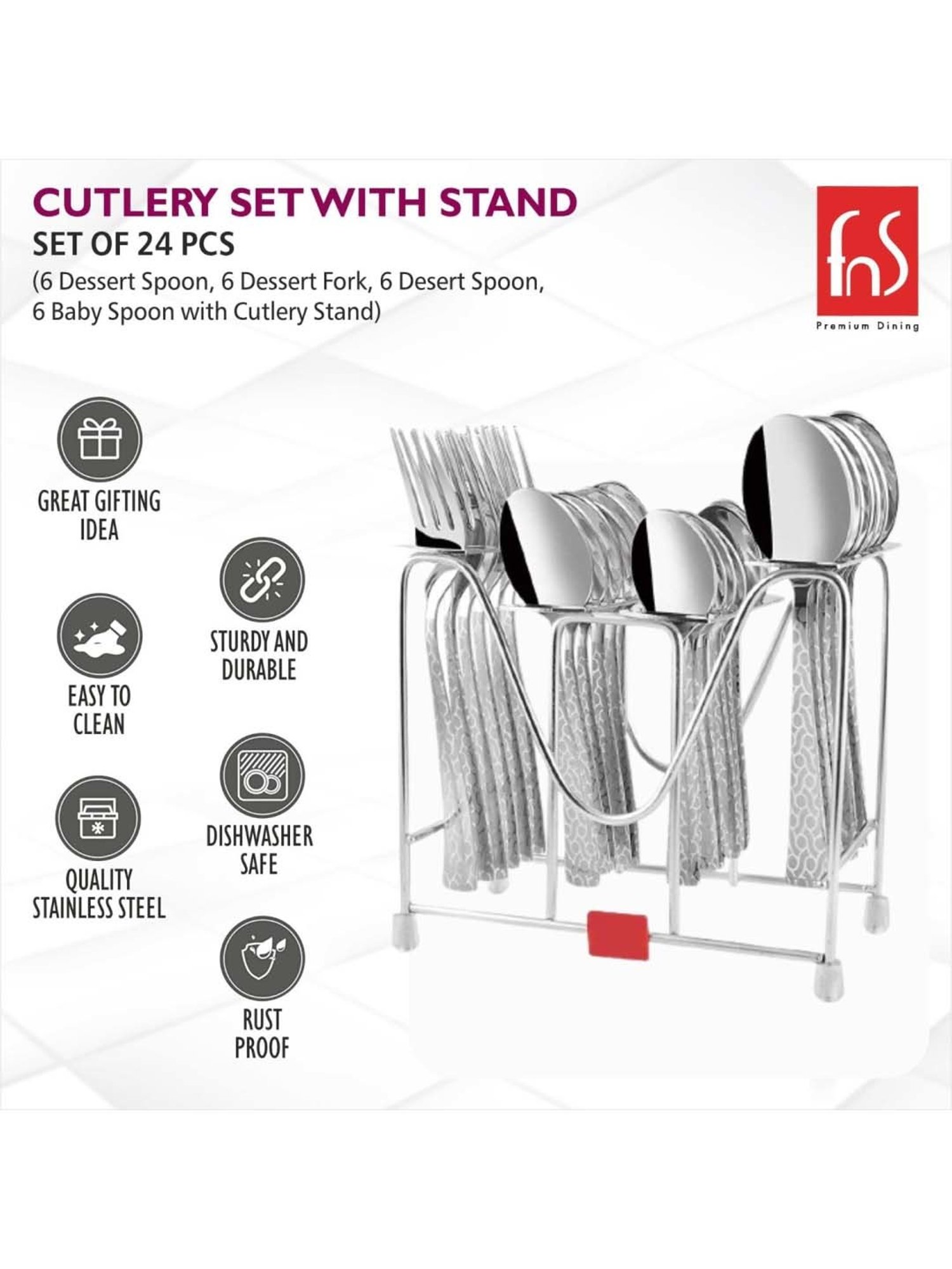 Home4U Iona Multi Wood Cutlery (2 Pcs)