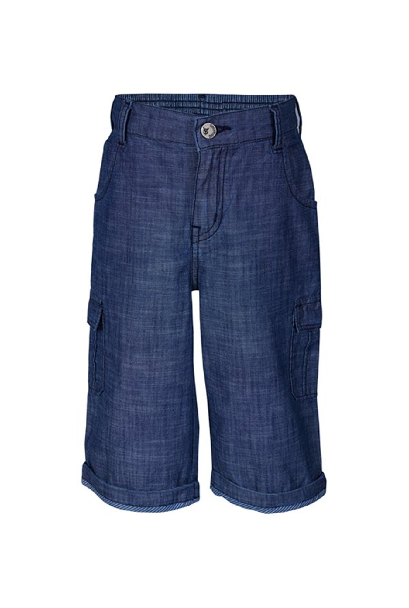 Superyoung Boys Dark Blue Textured Bermuda