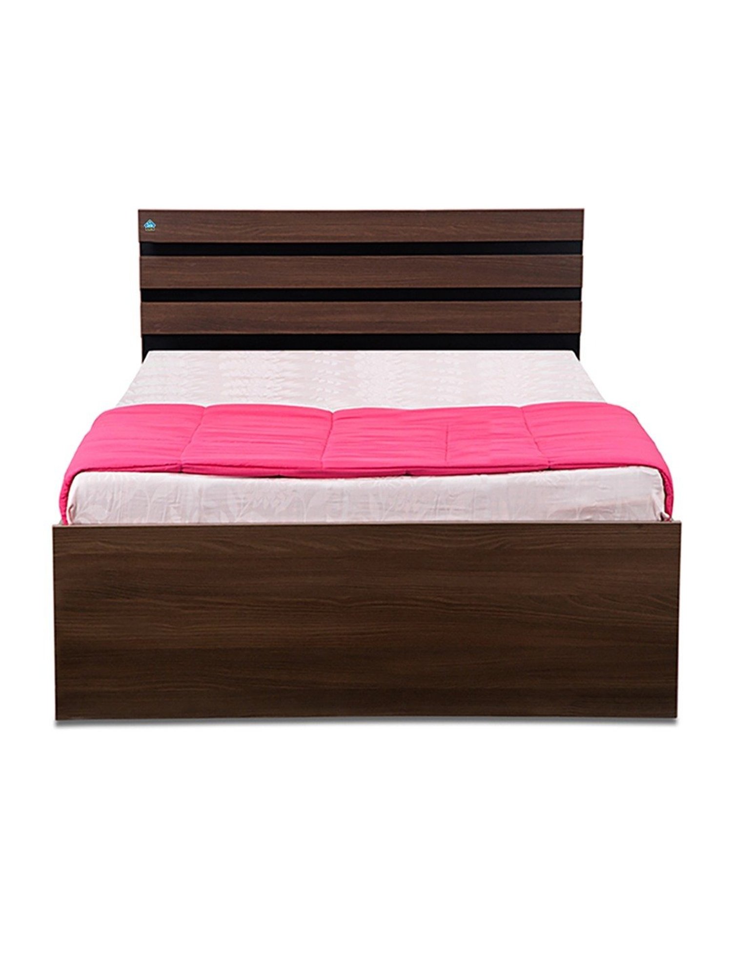 Delite Kom Cocoa Acacia Dark Engineered Wood Single Box Bed