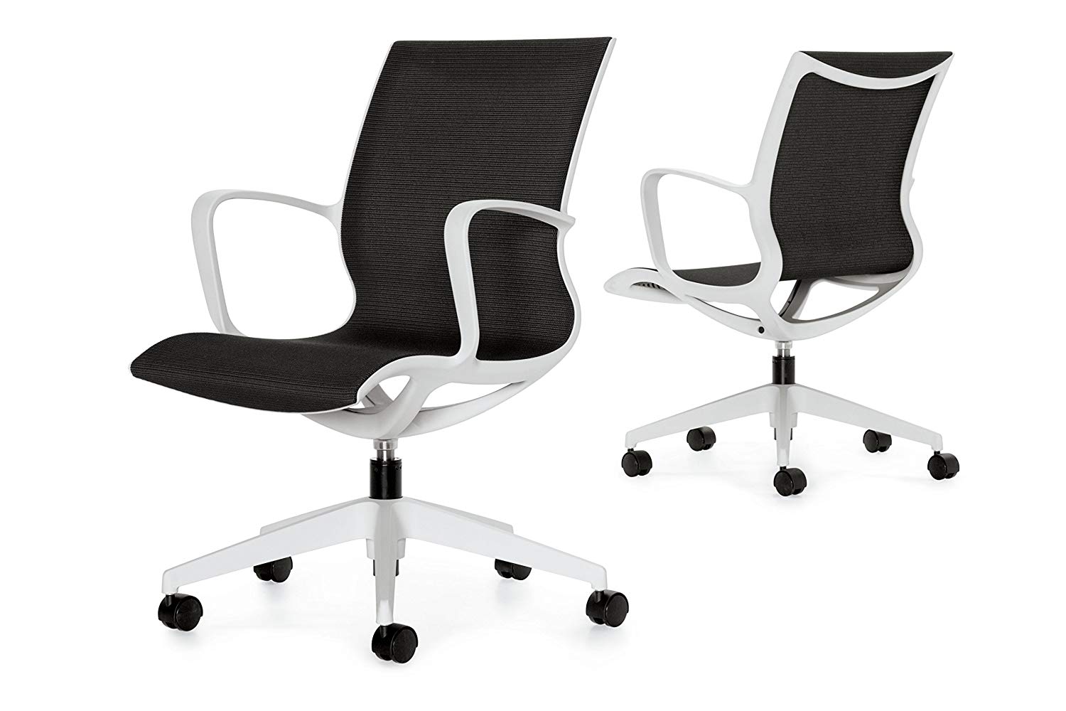 Lightweight Ergonomic Comfortable Work Tilter Chair with Armrests (G8457) Task Chair for Office, Home, Computer Desk, Workstation, Conference Room Ergonomic with Medium Back Lumbar Support