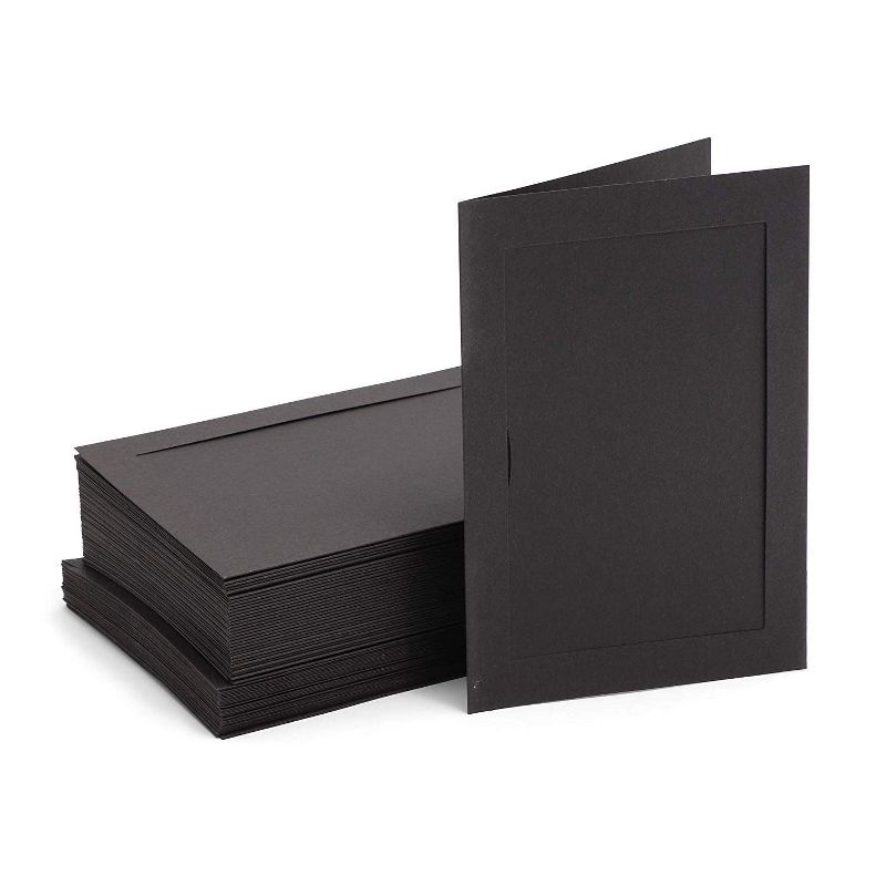 Sustainable Greetings 36-Pack Black Photo Insert Cards Frames with Envelopes (4 x 6 in)