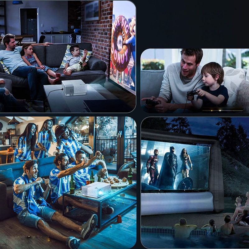 Yaber Y31 Native 1920x 1080P Projector 8000L Full HD Video Projector Support 4K +/-50^0 4D Keystone Correction Compatible with Phone,PC,TV Box,PS4