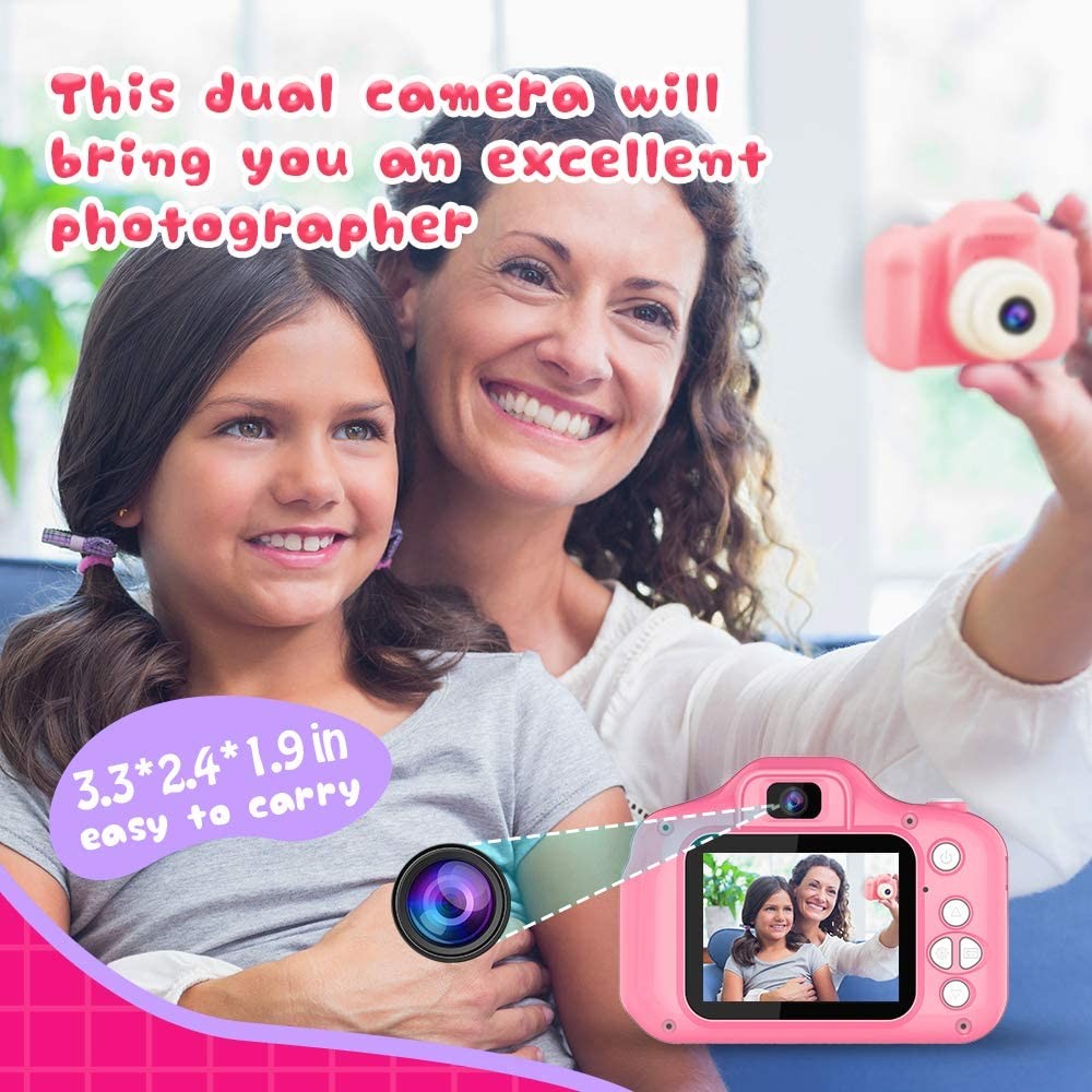 Kids Selfie Camera HD Digital Video Cameras for Toddler Kids Selfie Camera Children Small Cameras Christmas Birthday Gifts for Kids Portable