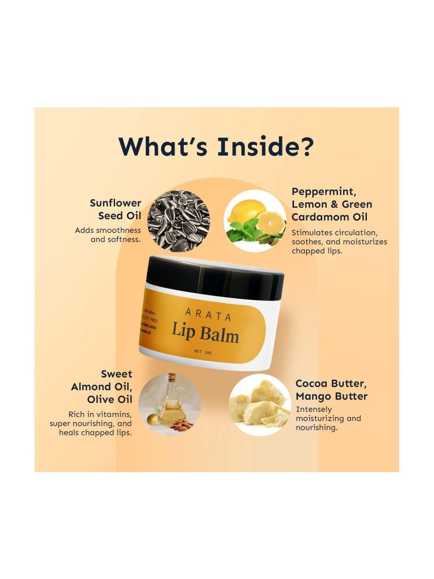 Arata Lip Balm - 10 gm