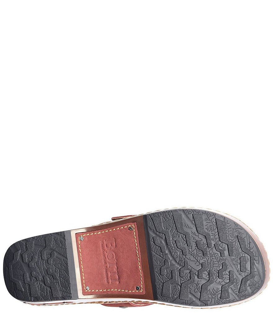 Born Banyan Suede Buckled Strap Suede Leather Clogs