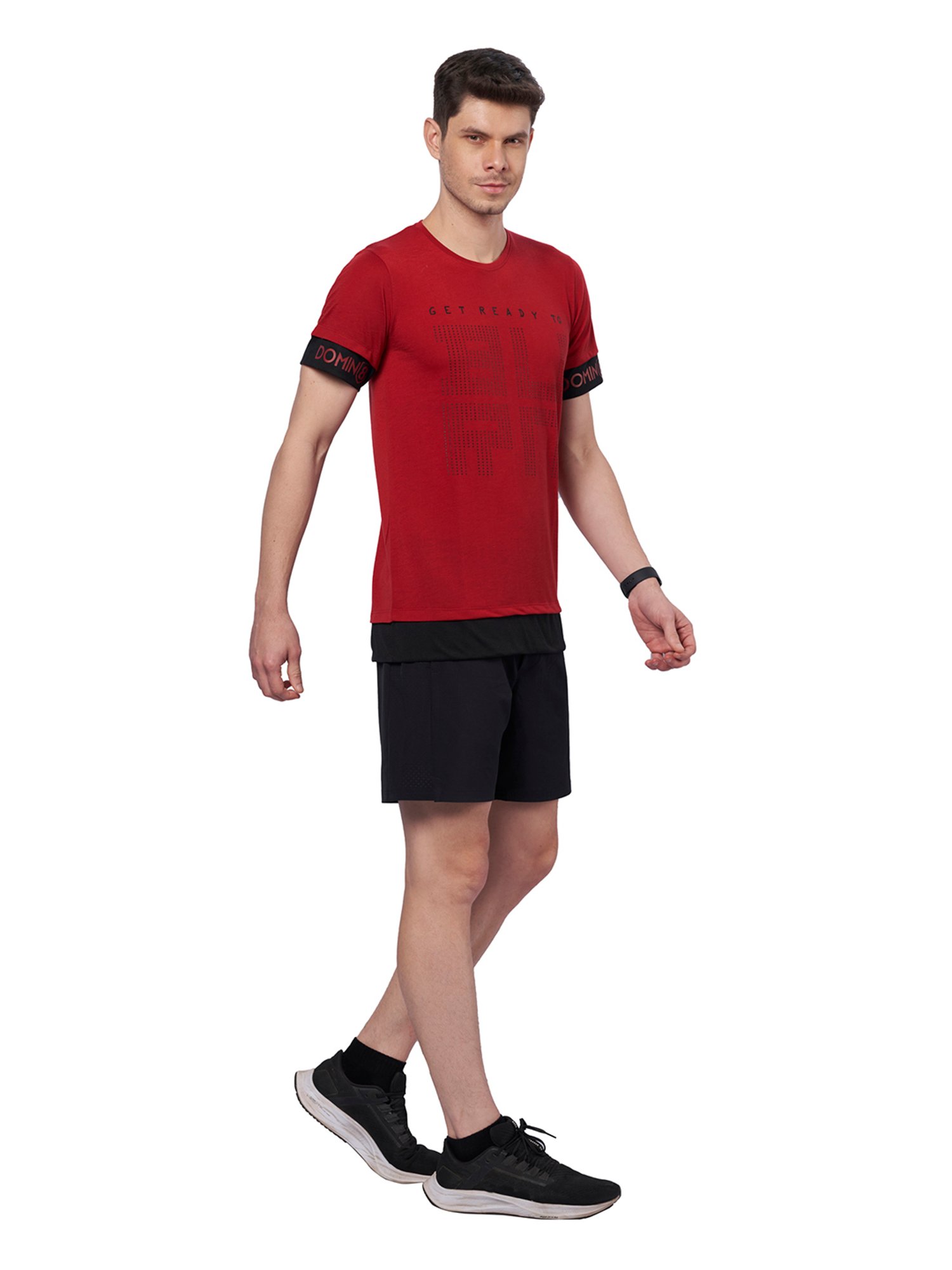 DOMIN8 Men Hd Chest Print Outdoor Oversized T-Shirt