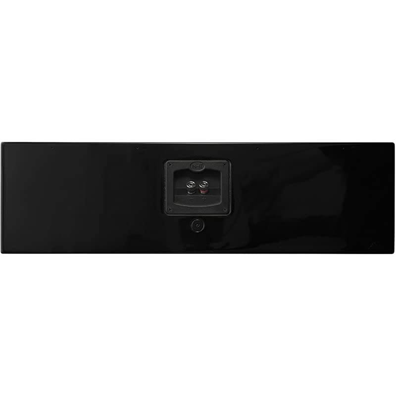 Media Series 2-Way Slim Center Channel Speaker - Clean, Hi-Res Audio | Sealed Box | Aluminum Drivers | Single Unit, High Gloss Black