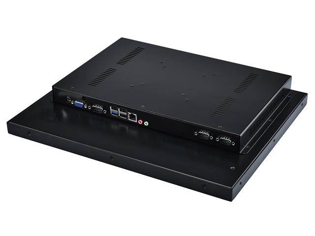 17" Industrial Panel PC,All in One Computer,Intel Celeron 3855U,Windows 7/10,Linux,10 Points Capacitive Touch Screen,(Black),[1VGA/3USB2/1USB3/1LAN/3COM/FAN],(8G RAM/64G SSD)