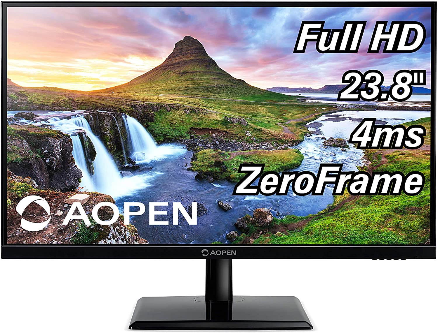 AOPEN 24CH2Y bix 23.8-inch Full HD (1920 x 1080) IPS Monitor 75Hz, 4ms (1 x HDMI  and  VGA Port), Black (UM.QC2AA.001)
