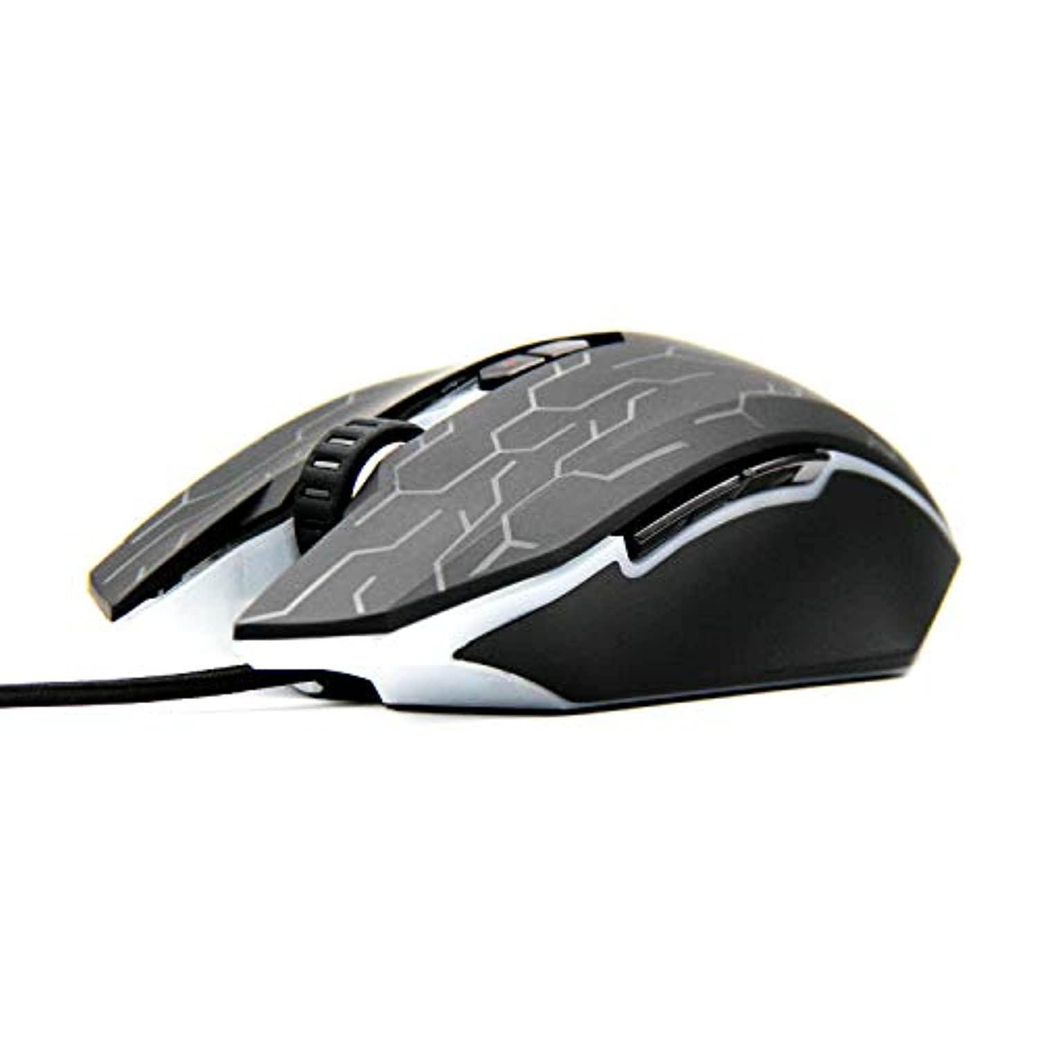 RIOTORO AUROX FPS Gaming Mouse with RGB Multicolor Lighting, (BLACK) 8 Programmable Buttons, 10,000 dpi Optical Sensor, On-the-fly DPI Shifting, Adjustable DPI Sniper Button