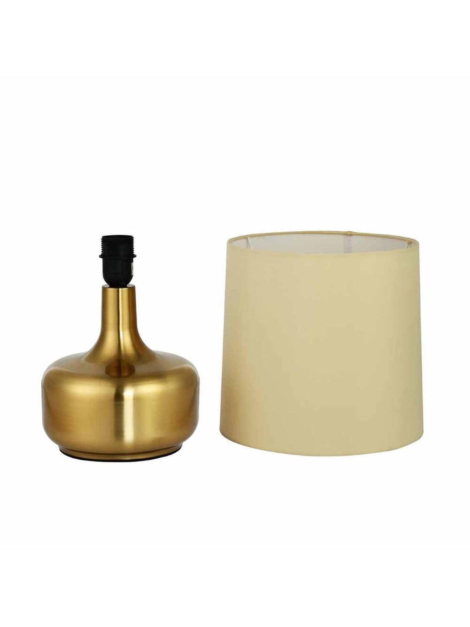 @home Nilkamal Gold Metal Metalia Triangular Shaped Table Lamp