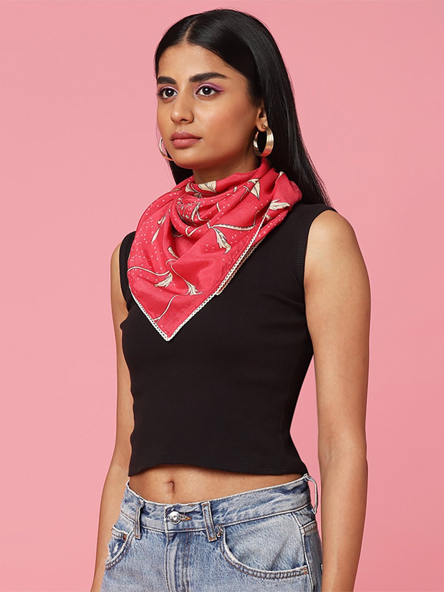 Marigold Lane Pink Floral Print Stole