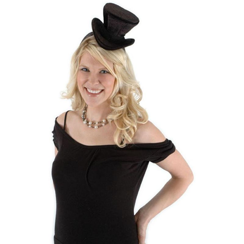 Elope Mini Top Hat Headband Black One Size Fits Most