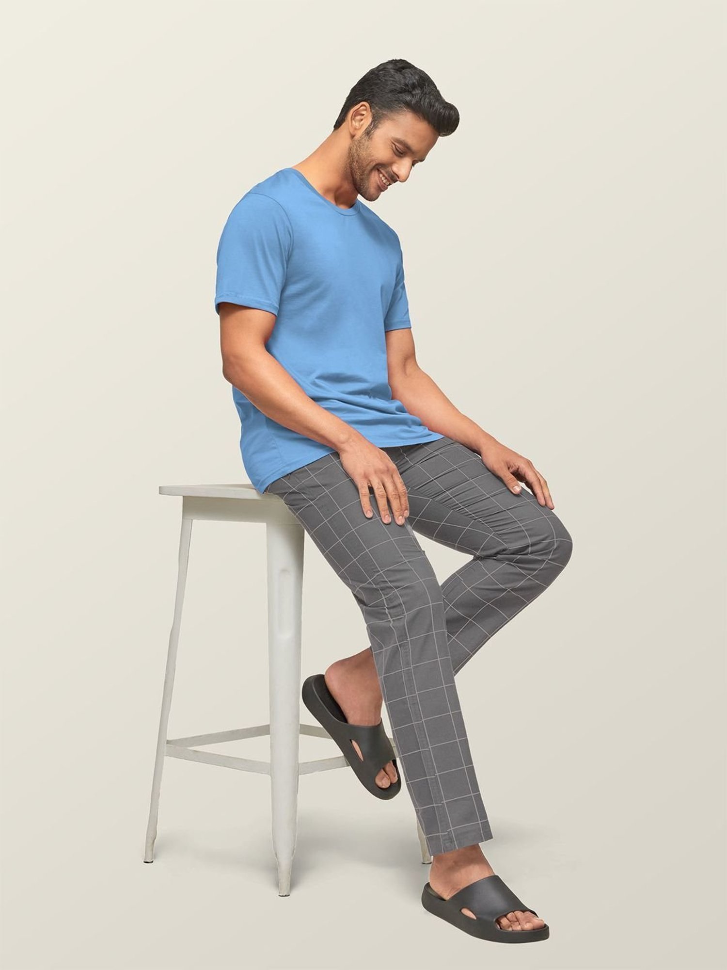 XYXX Grey Checks Pyjama