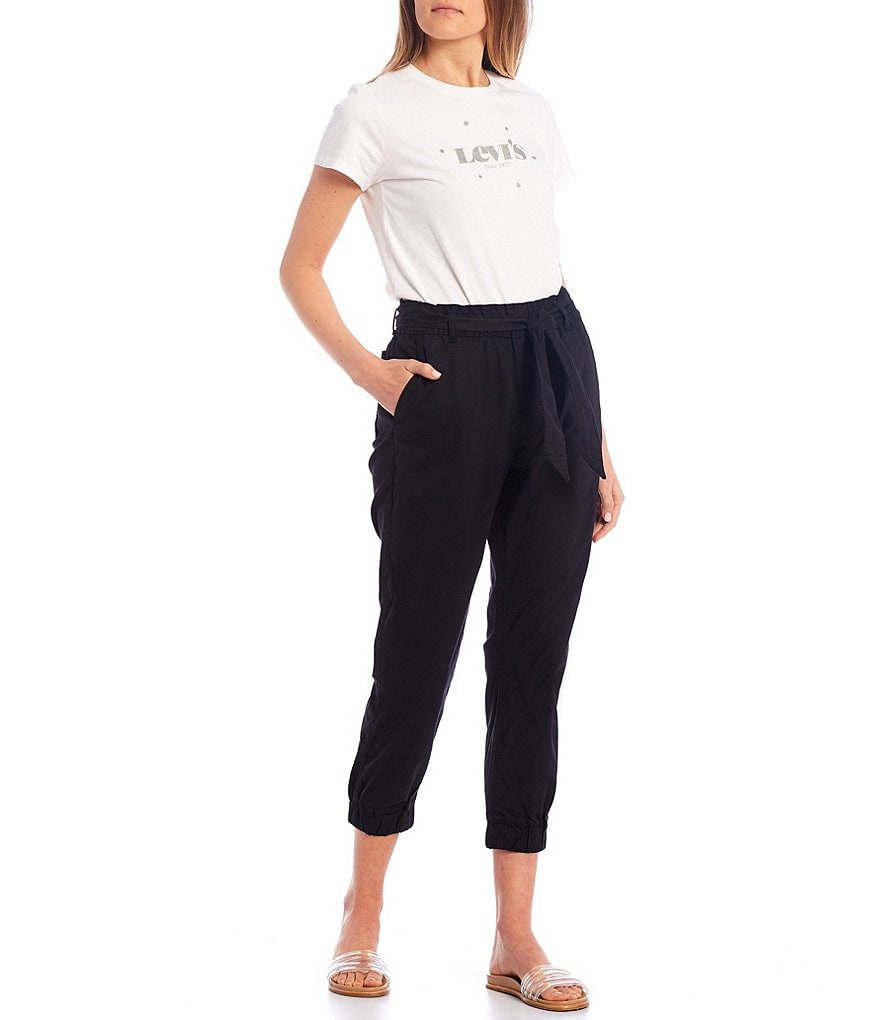 June & Hudson Paperbag Waist Belted Trouser Pants