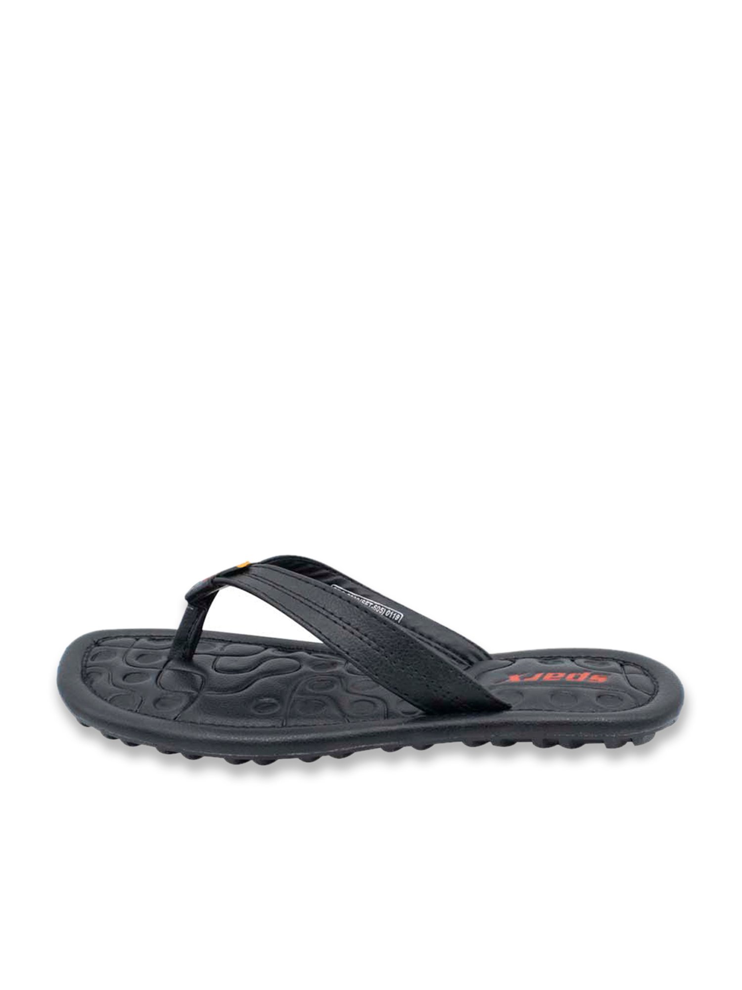 Sparx Men's Black Flip Flops