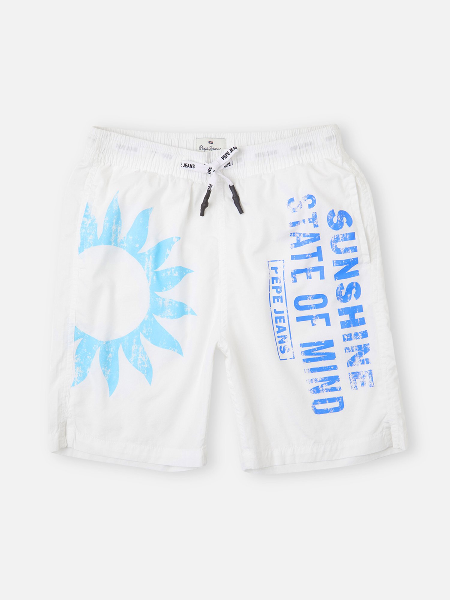Pepe Jeans Boys White Printed Shorts