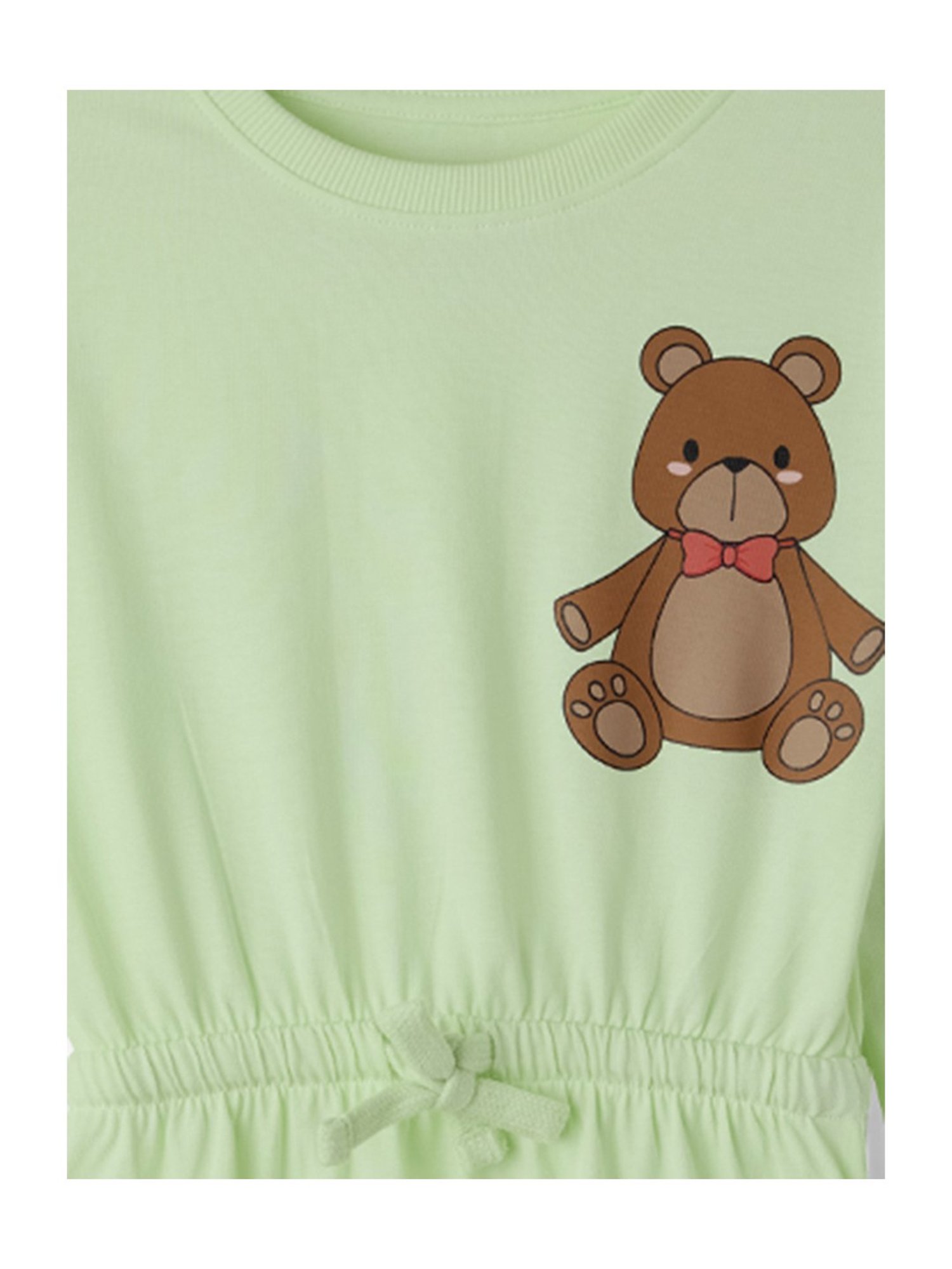 The Souled Store Kids Green Printed Dress