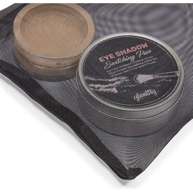 Glamlily 4 Packs Mesh Makeup Bags Set, Zipper Pouches for Cosmetics (Black)