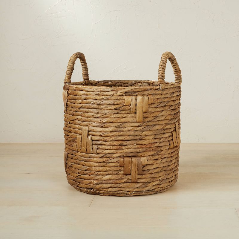 13.78" x 11.81" Cylinder Woven Basket Natural - Opalhouse™ designed with Jungalow™