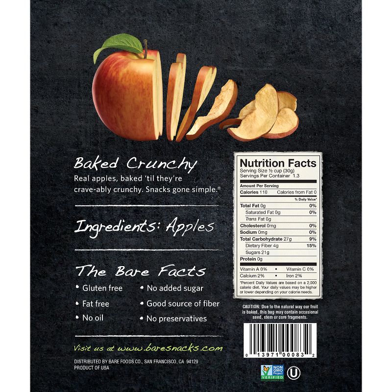 Bare Baked Crunchy Fuji & Reds Apple Chips - 1.4oz