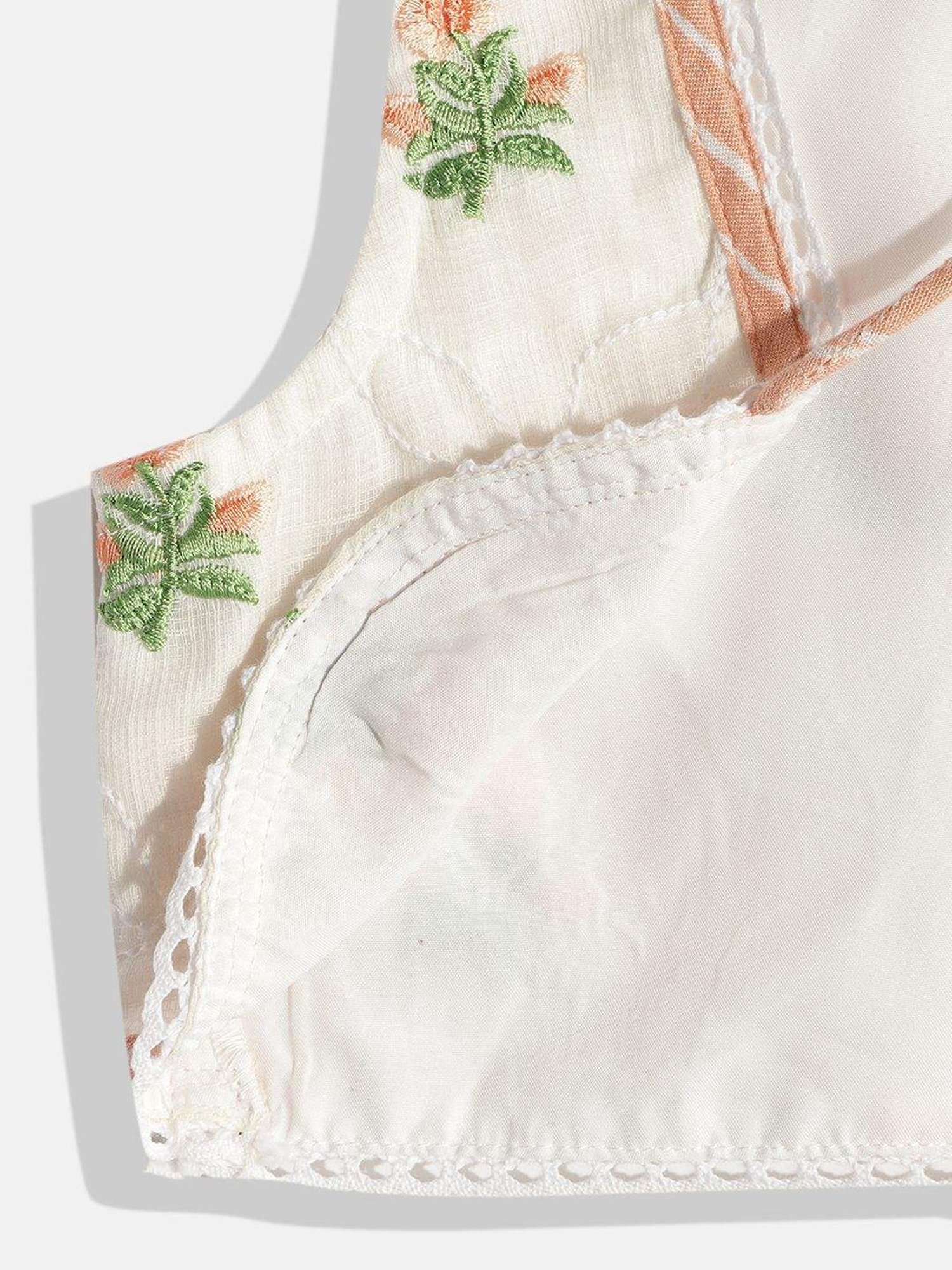 TWISHA Kids Peach & White Printed Jumpsuit Set