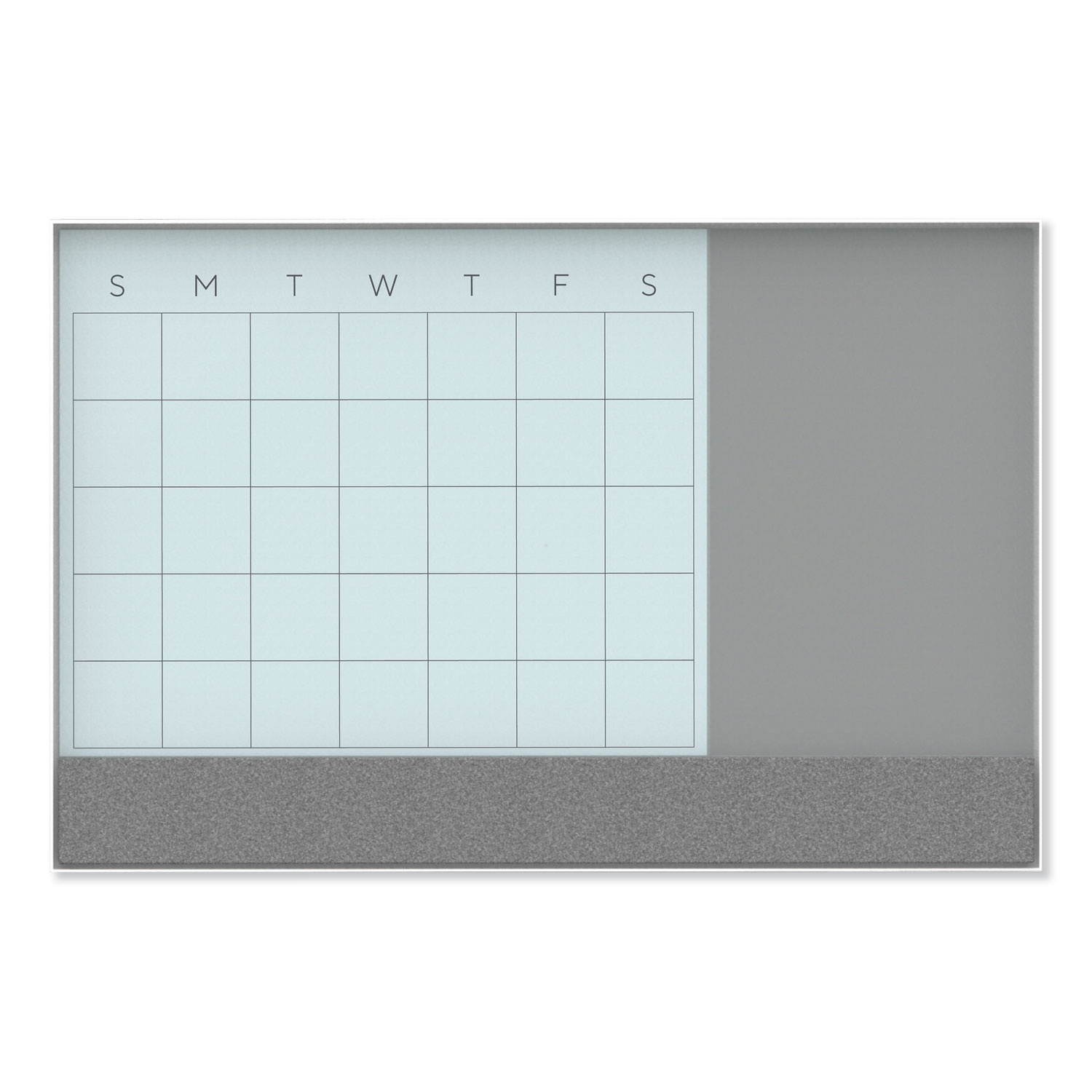 U Brands Dry Erase Combo Board 36 x 24 Month View White Surface & Frame