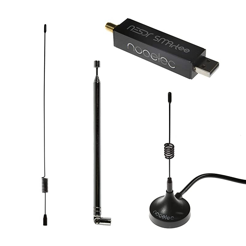 SMArTee v2 Bundle Premium RTLSDR wIntegrated Bias Tee Aluminum Enclosure 05PPM TCXO SMA Input Antenna Base amp 3 Antennas RTL2832U amp R820T2Based Software Defined Radio SDR