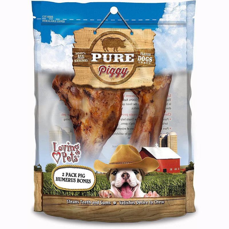 Loving Pets Pure Piggy Humerus Bone (2 Pack)
