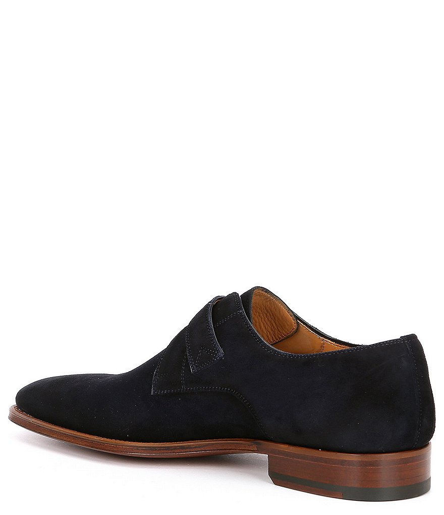 Magnanni Men's Suede Enrique Monk Strap Shoe