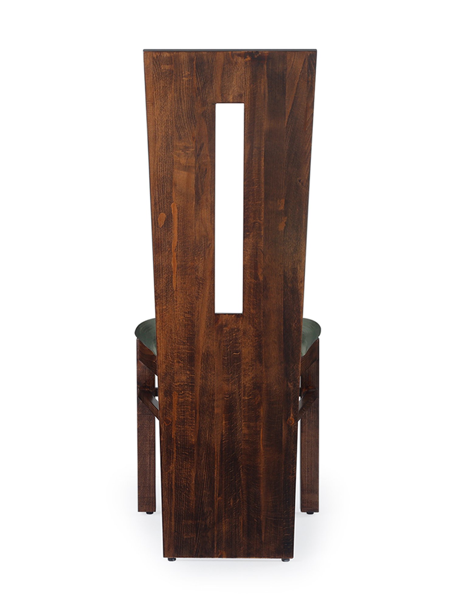 Durian Eva Walnut & Olive Green Wood 2 Seater Dining Chair