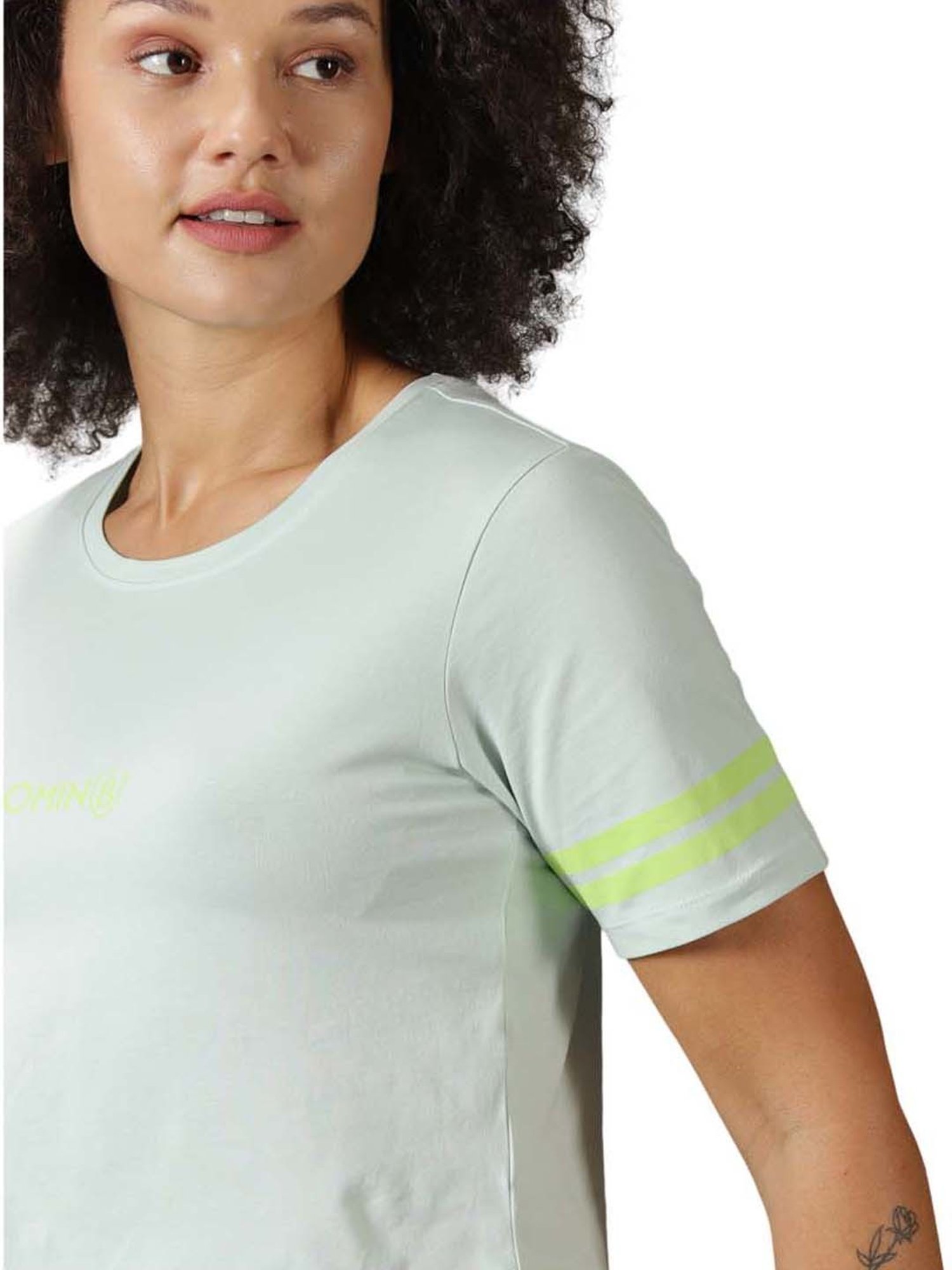 Domin8 Women Breathable Soft Anti Odor Cotton Boxy Fit Sports Crop Top