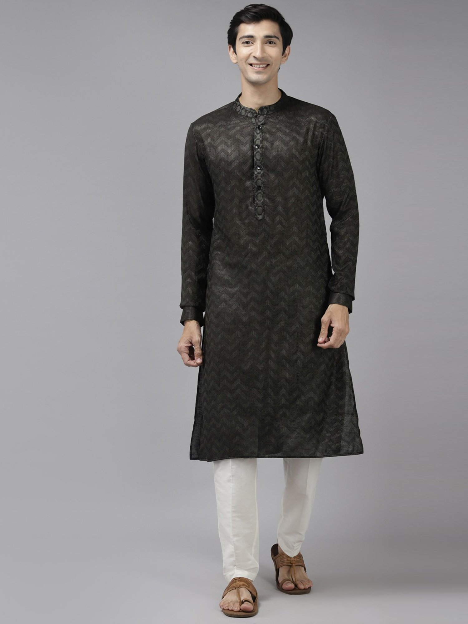 Sanwara White Regular Fit Chikankari Kurta & Churidar Set