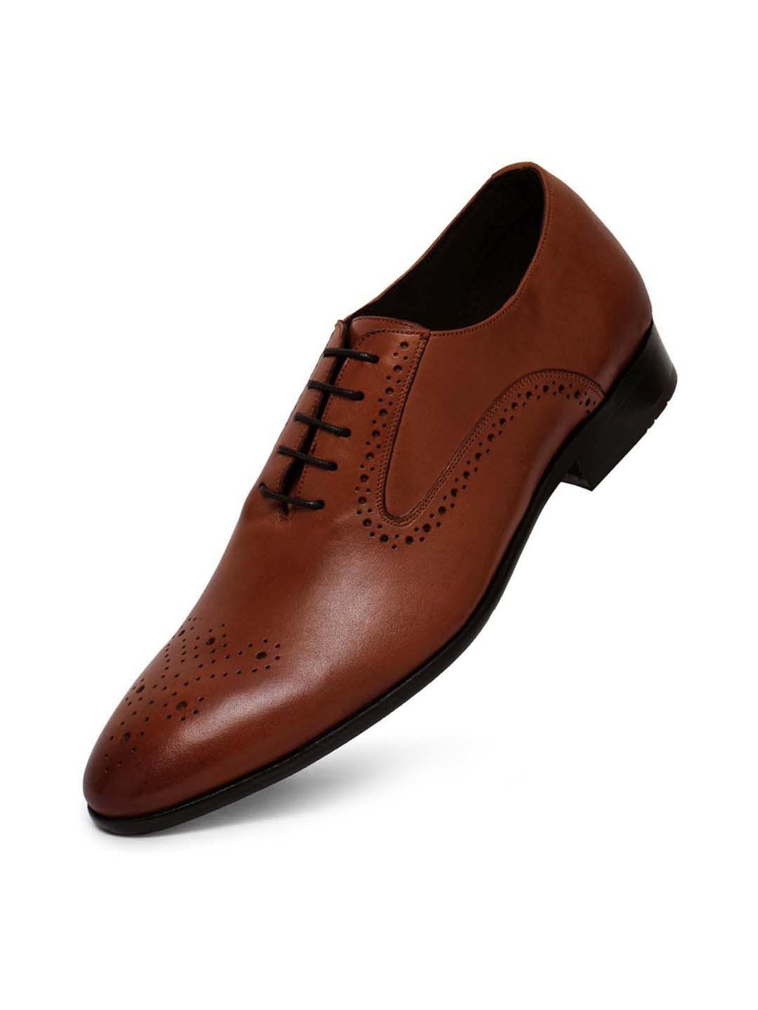 Ezok Men's Tan Oxford Shoes