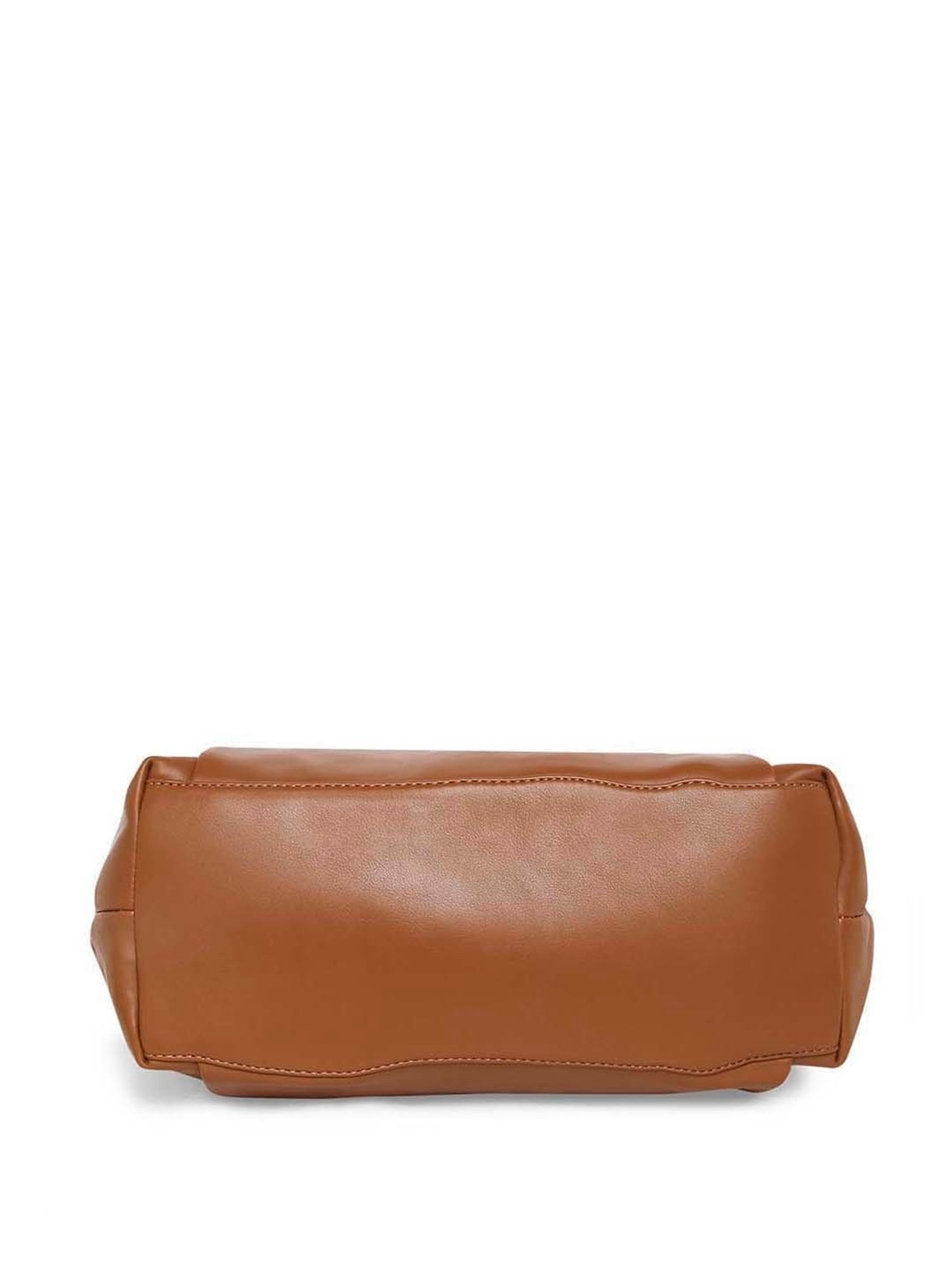 Marina Galanti Brown Solid Medium Tote Handbag